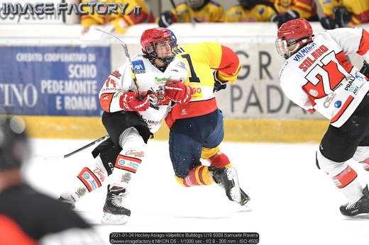 2021-01-24 Hockey Asiago-Valpellice Bulldogs U19 5009 Samuele Ravera